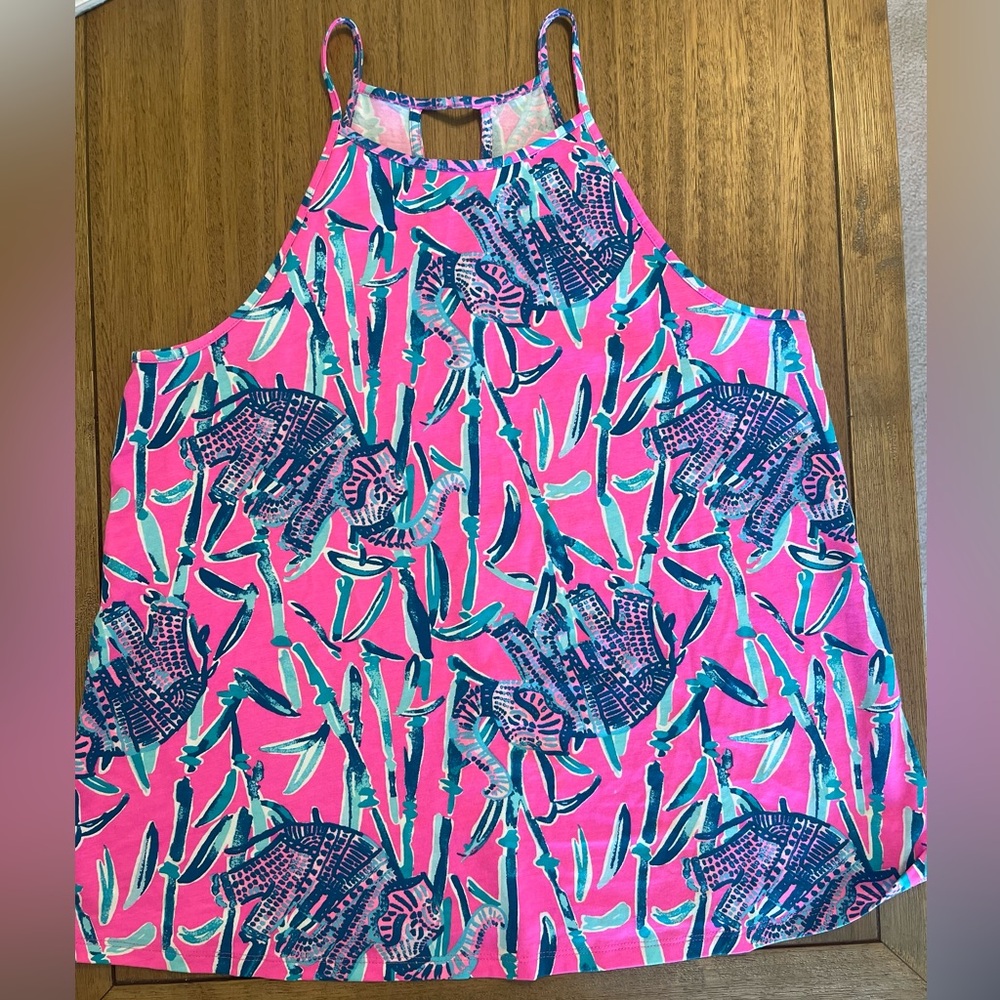 Lilly Pulitzer Elephant Pink Ridge Tank M